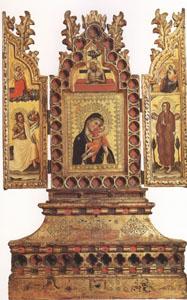 Simone Dei Crocefissi Virgin and Child with Saints a triptych (mk05) France oil painting art